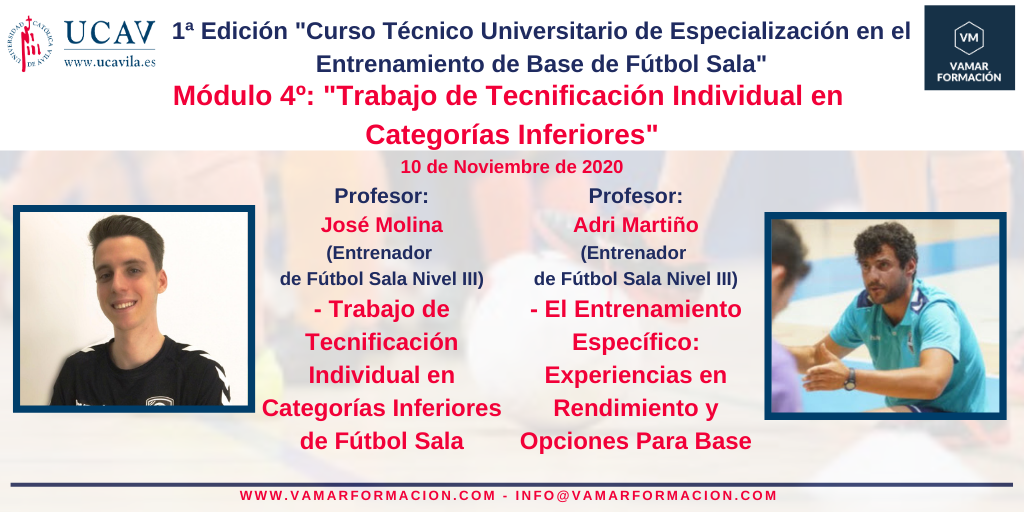 Publicado el cuarto módulo del Curso Universitario Técnico de Especialización en Entrenamiento de Base de Fútbol Sala