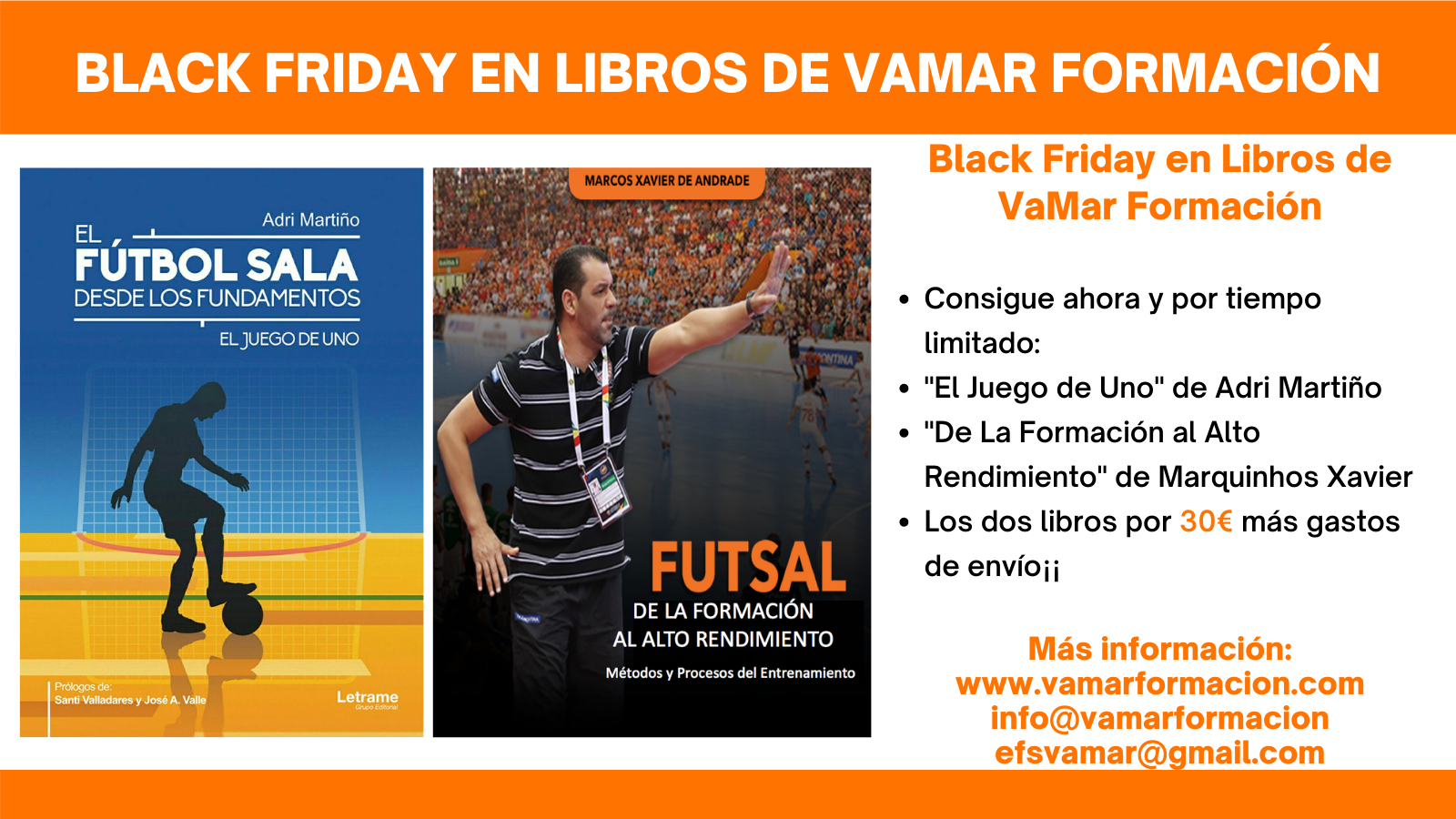 Black Friday en libros editados por VaMar Formación