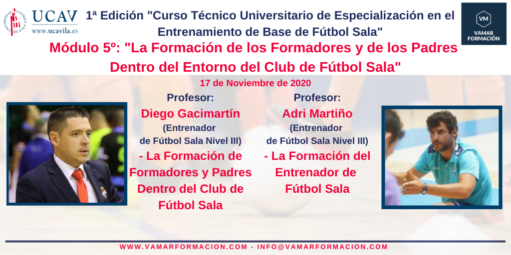 Publicado el quinto módulo del Curso Universitario Técnico de Especialización en Entrenamiento de Base de Fútbol Sala